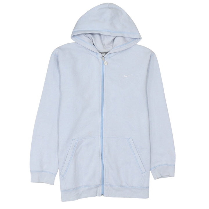 Nike Girls Blue Full Zip Hoodie XL 13-15 Years Hooded Sweatshirt Fleece