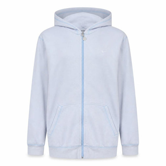 Front view of Nike girls’ blue full zip hoodie xl 13-15 years hooded sweatshirt fleece