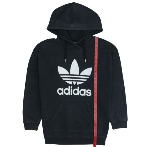 Adidas Womens Black Size 8 Pullover Hoodie Sweatshirt Trefoil Logo