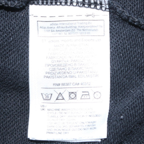 Adidas Womens Black Size 8 Pullover Hoodie Sweatshirt Trefoil Logo
