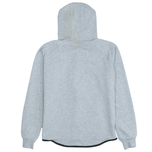 Nike Men's Grey Full Zip Hoodie Size L Cotton Blend Sportswear