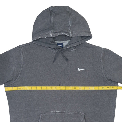 Nike Men's Grey Pullover Hoodie Large Logo Fleece Sweatshirt