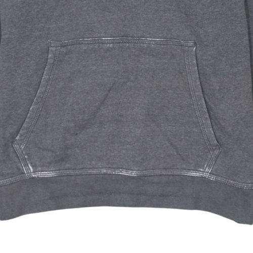 Nike Men's Grey Pullover Hoodie Large Logo Fleece Sweatshirt