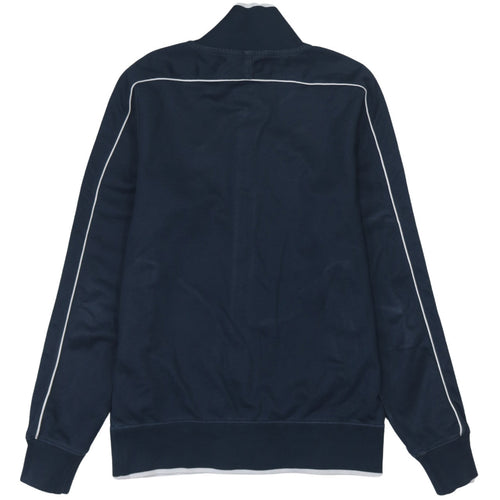 Nike Men's Navy Blue Track Jacket Small Full Zip Polyester Cotton