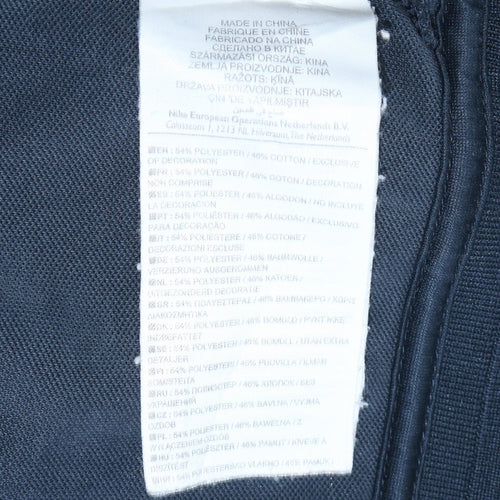 Nike Men's Navy Blue Track Jacket Small Full Zip Polyester Cotton