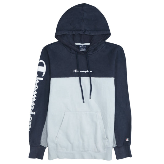 Champion Men's Blue XS Colour Block Pullover Hoodie
