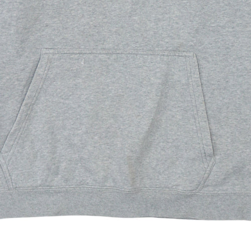 Nike Men's Grey Pullover Hoodie L Sports Logo Fleece