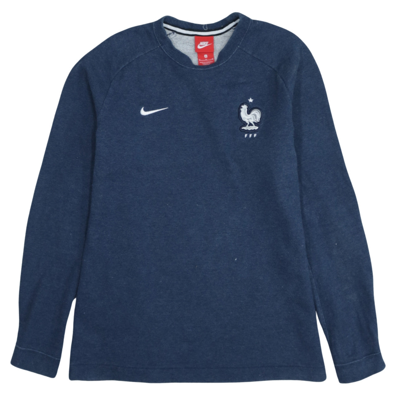Nike Men Blue Crew Neck FFF Embroidered Pullover Sweatshirt M