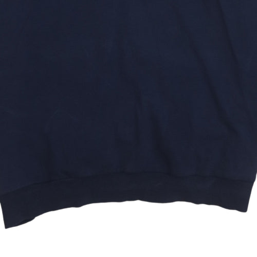 Fila Men's Blue Pullover Hoodie XS Logo Stripe Casual Sweatshirt