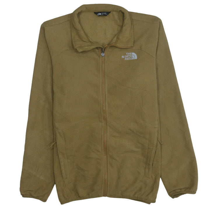 The North Face Men's Beige Fleece Full Zip Windbreaker Jacket M