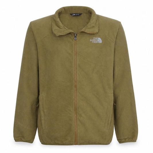 The North Face Men's Beige Fleece Full Zip Windbreaker Jacket M
