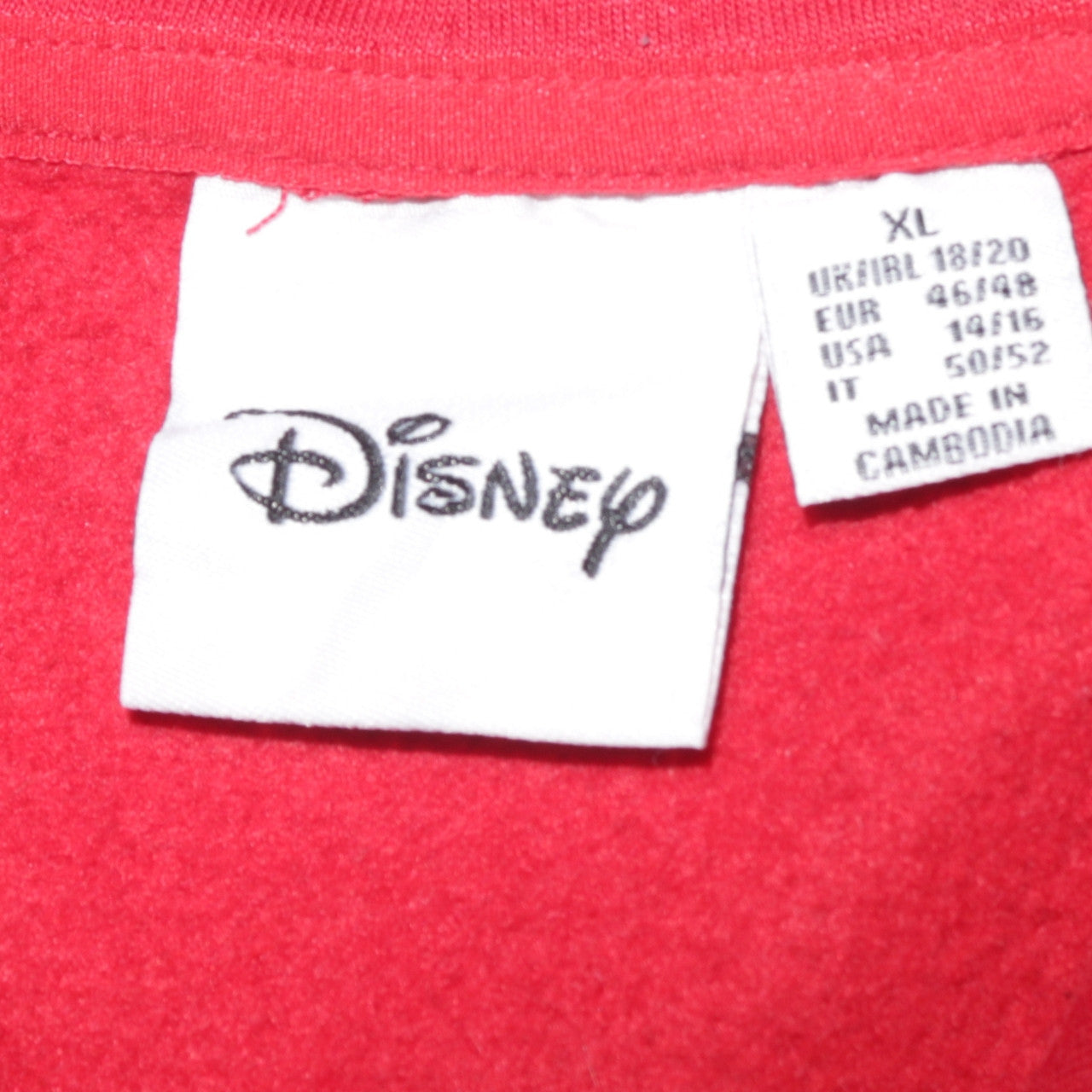 Disney Primark Women Red Mickey & Pluto Hoodie XL