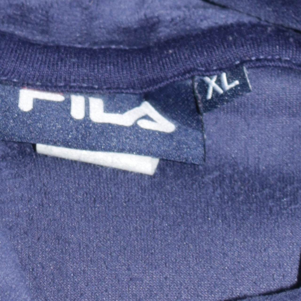 FILA Womens Navy Blue Velour Pullover Hoodie XL Relaxed Fit