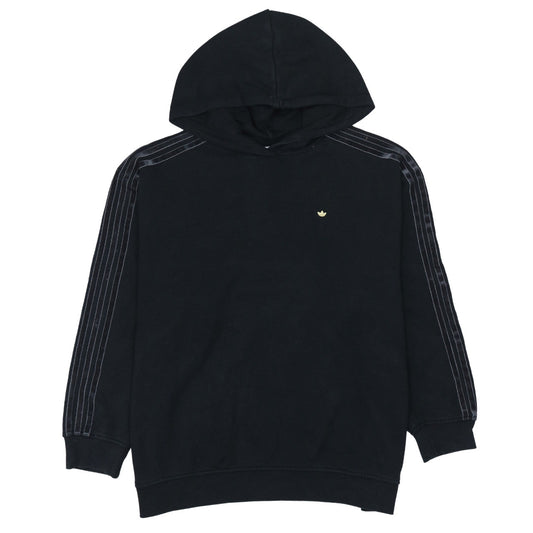 Adidas Women Black Pullover Hoodie Size 10 Cotton Blend Lined