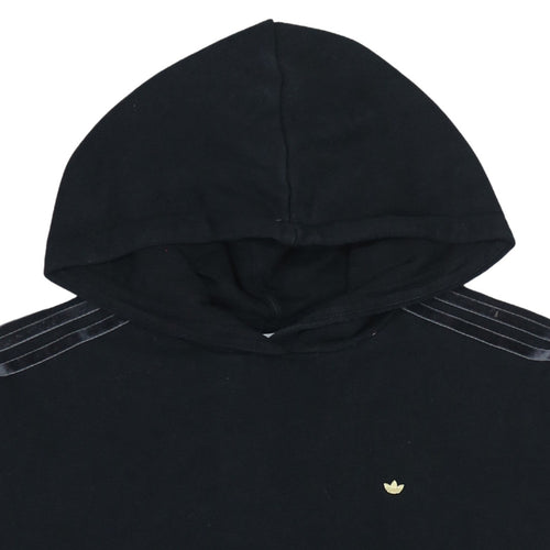 Adidas Women Black Pullover Hoodie Size 10 Cotton Blend Lined