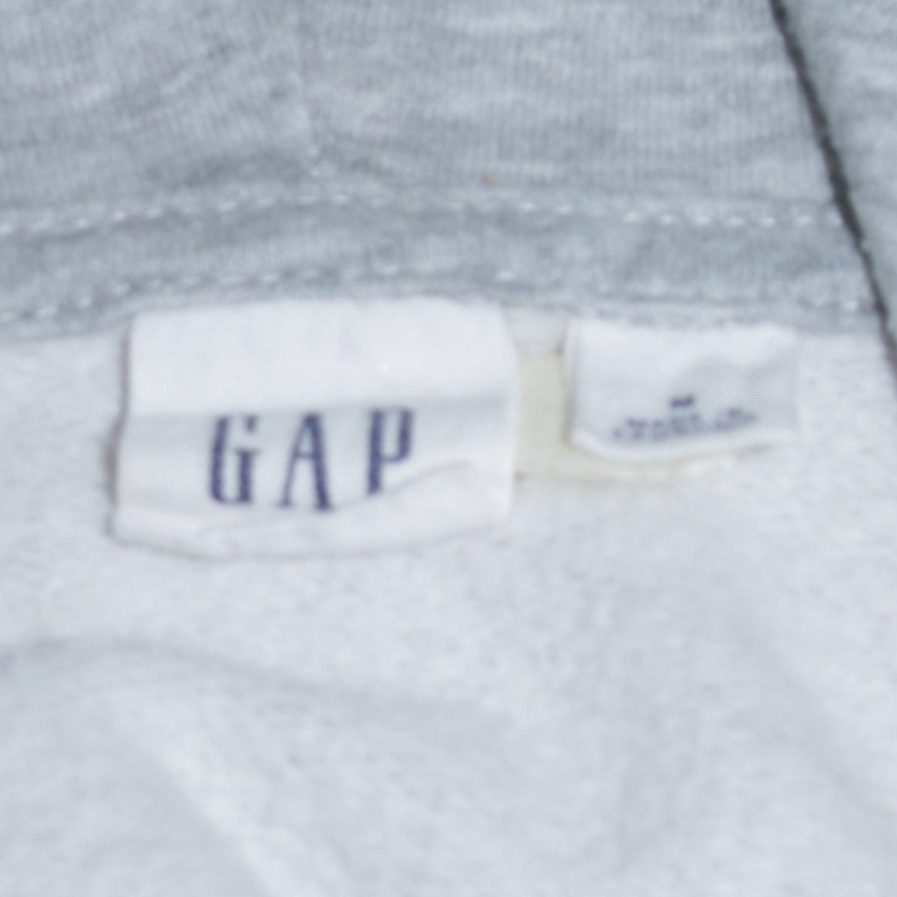 GAP Women Grey Pullover Hoodie M Logo Print Casual Cotton Blend