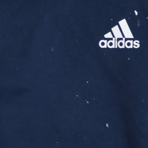 Adidas Men's Blue Pullover Hoodie Medium Sportswear