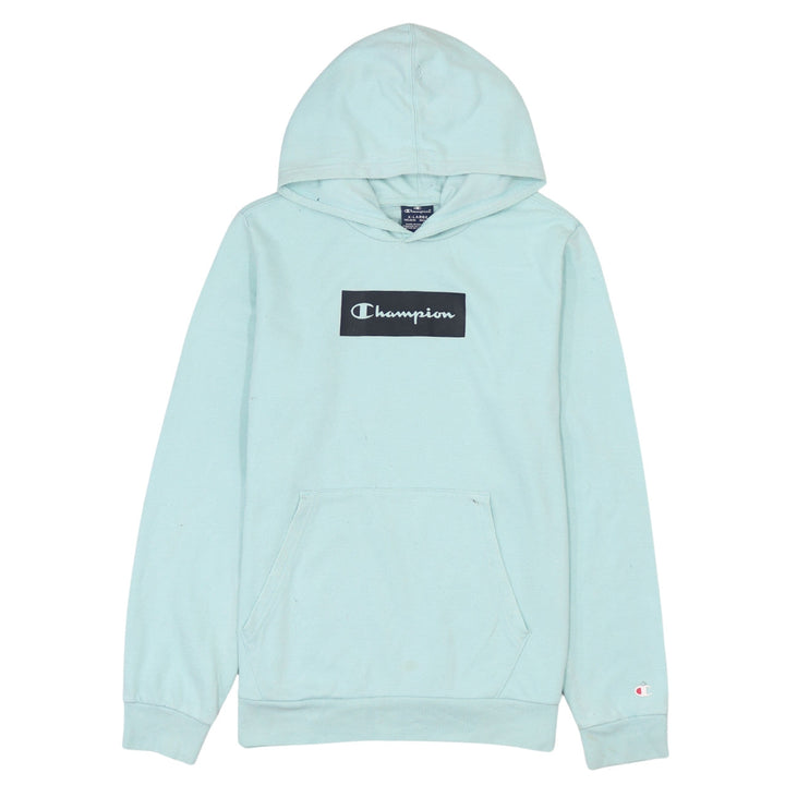Champion Boys Blue Pullover Hoodie 13-14 Years Logo Print Hooded Sweatshirt