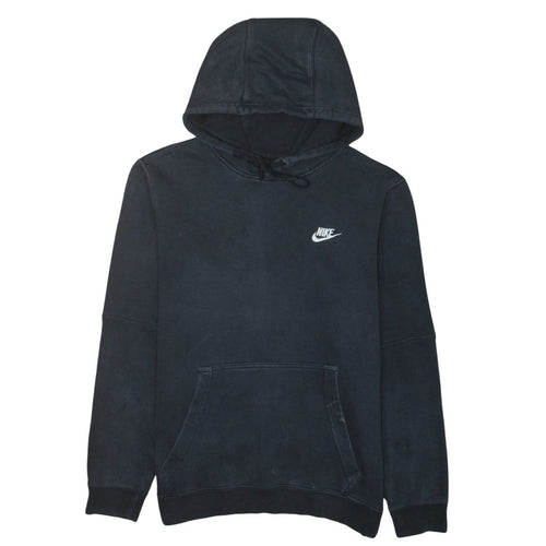Nike Men's Black Pullover Hoodie M Regular Fit Logo Fleece Sweatshirt
