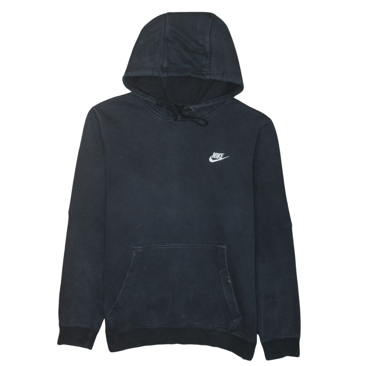 Nike Men's Black Pullover Hoodie M Regular Fit Logo Fleece Sweatshirt
