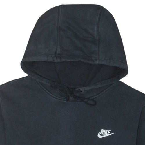 Nike Men's Black Pullover Hoodie M Regular Fit Logo Fleece Sweatshirt