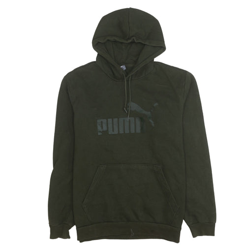 Puma Men's Green Pullover Hoodie Size L Logo Sportswear