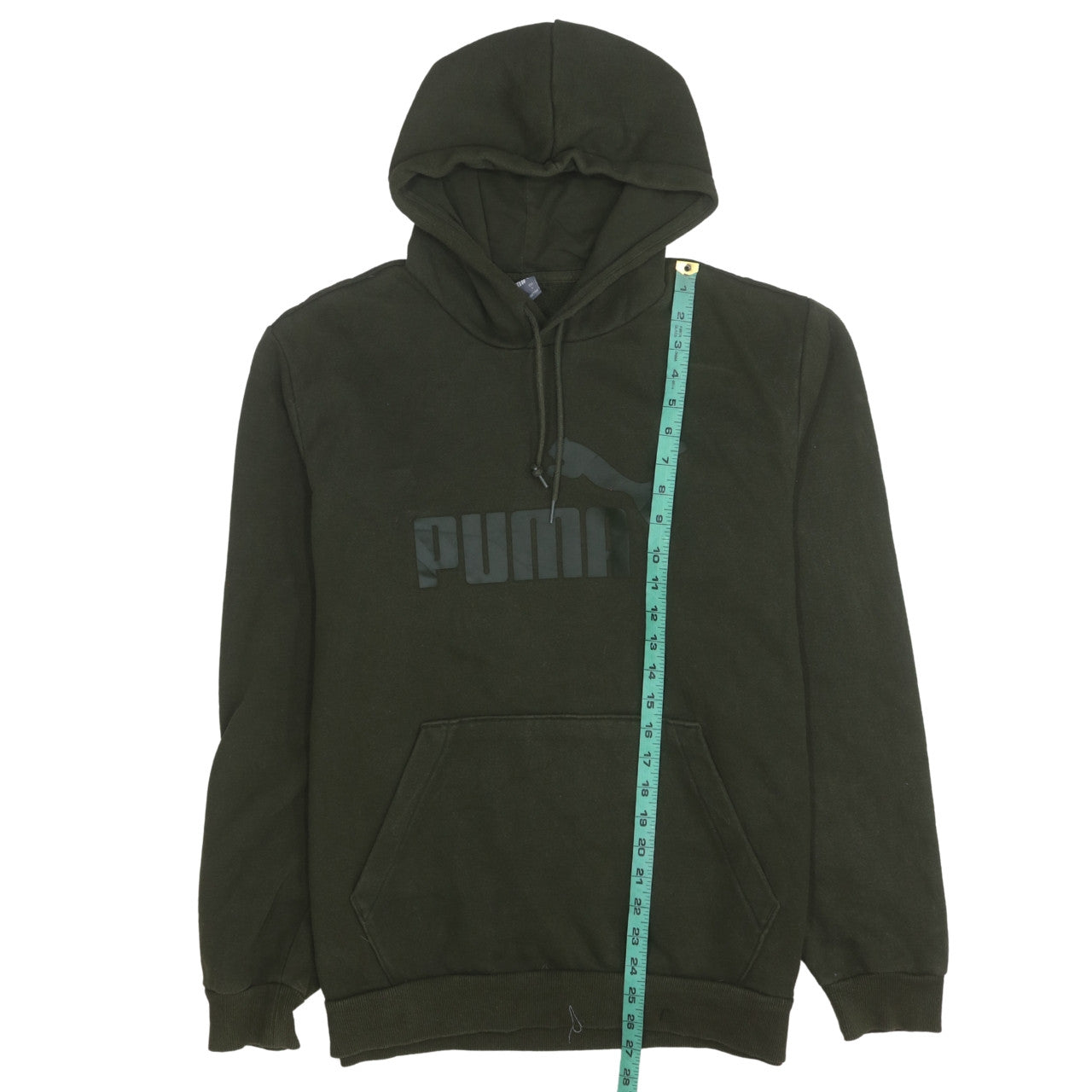 Puma Men's Green Pullover Hoodie Size L Logo Sportswear