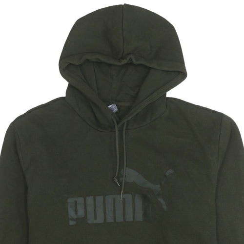 Puma Men's Green Pullover Hoodie Size L Logo Sportswear