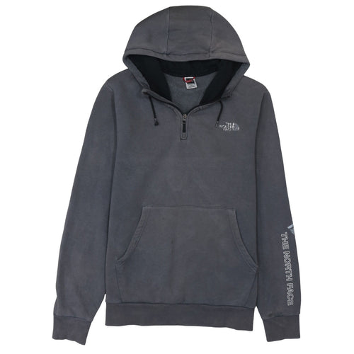 The North Face Men's Grey Regular Fit 1/2 Zip Hoodie Size L