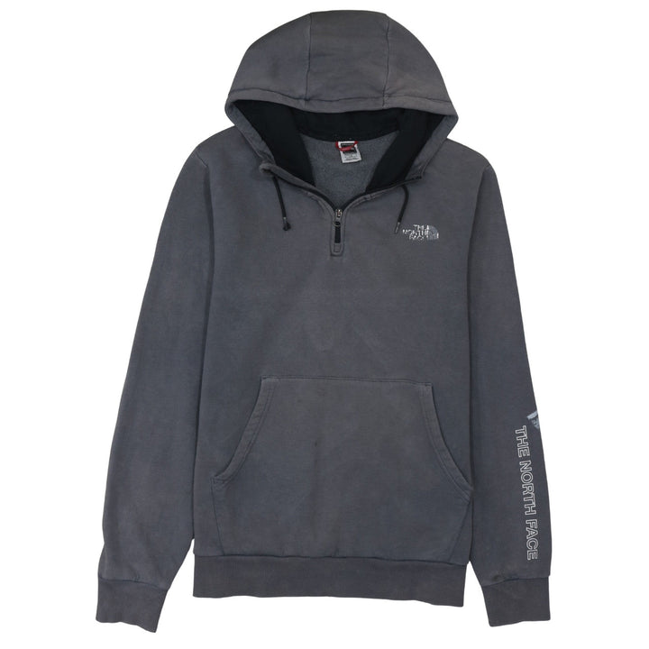 The North Face Men's Grey Regular Fit 1/2 Zip Hoodie Size L