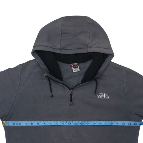 The North Face Men's Grey Regular Fit 1/2 Zip Hoodie Size L