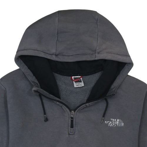 The North Face Men's Grey Regular Fit 1/2 Zip Hoodie Size L