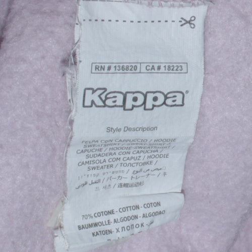 Kappa Womens Pink Hoodie Medium Pullover Logo Sweatshirt