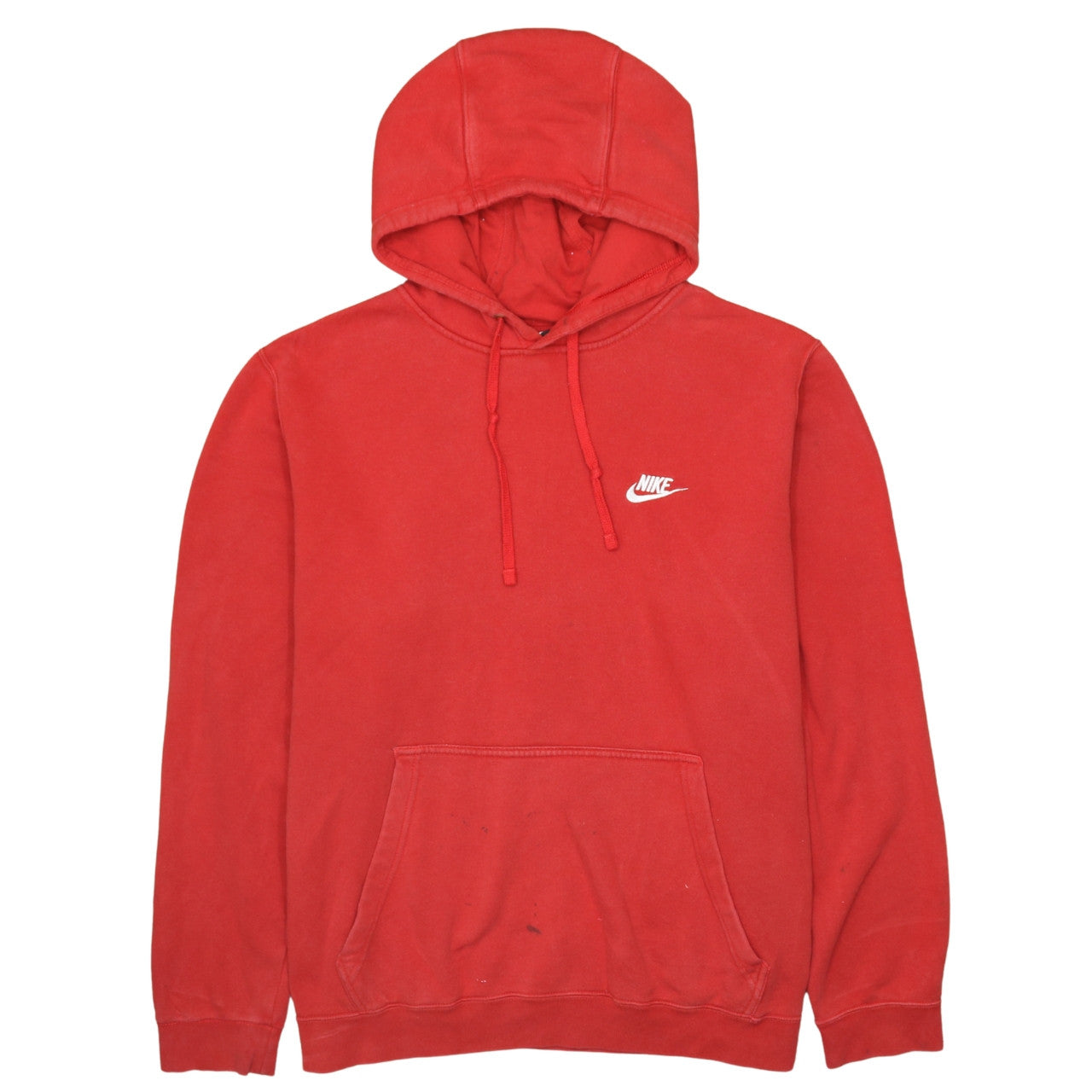 Nike Men's Red XL Pullover Hoodie with Logo Pocket