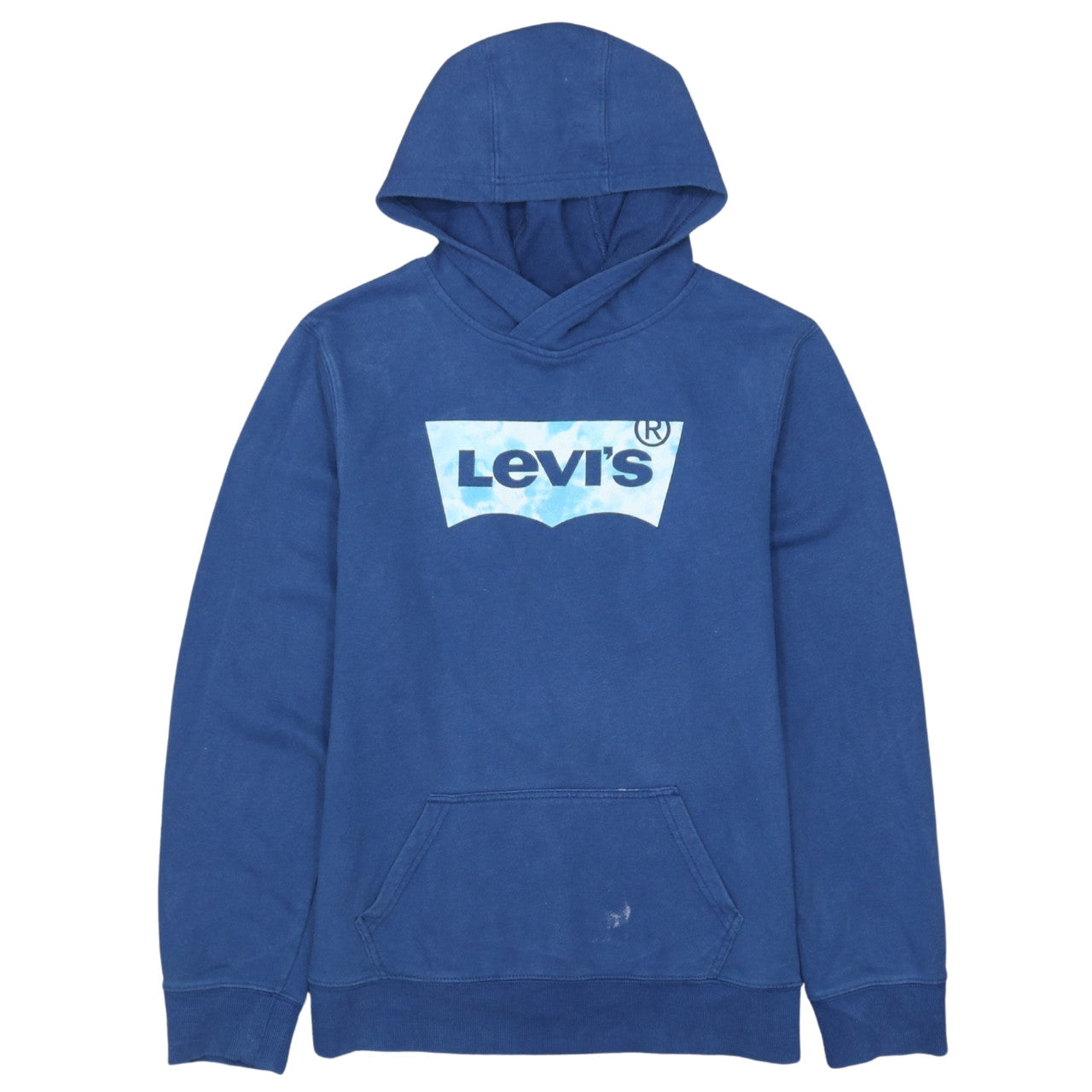Levi's Boys Blue Pullover Hoodie 16 Years Logo Graphic Cotton Sweatshirt