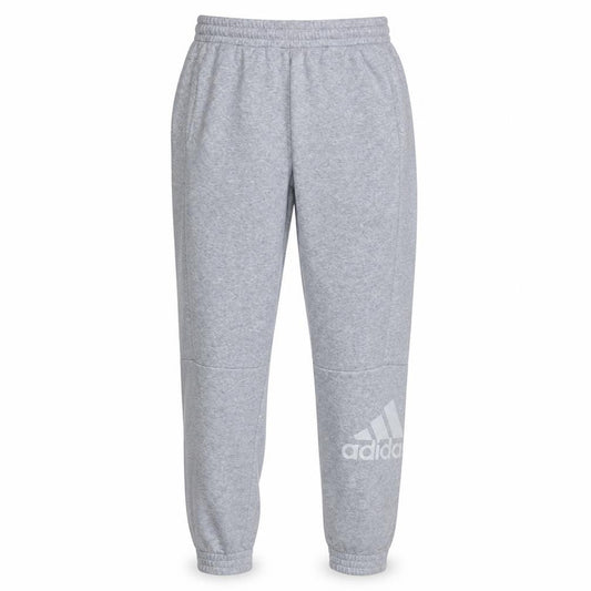 Front view of Adidas men’s grey xs jogger sweatpants elastic waist activewear