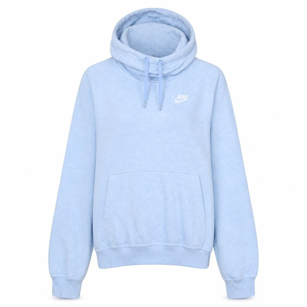 Front view of Nike women’s light blue xs pullover hoodie sweatshirt casual