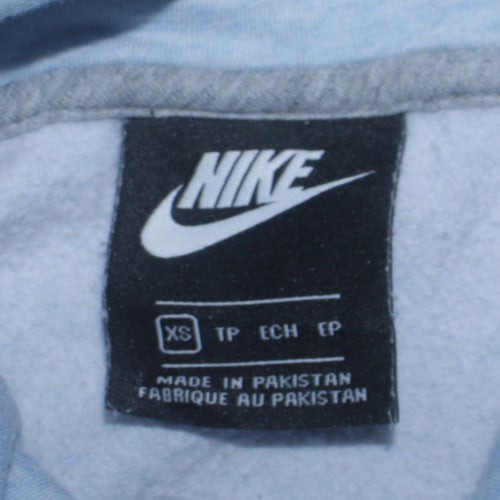 Nike Womens Light Blue XS Pullover Hoodie Sweatshirt Casual