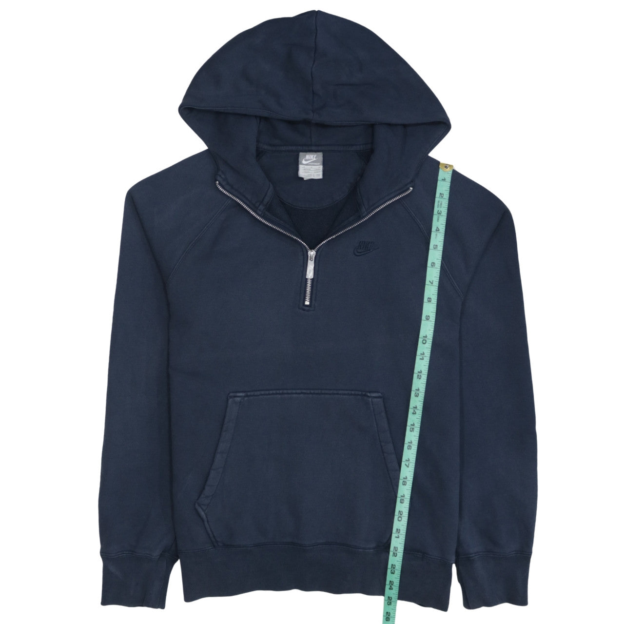 Nike Mens Blue 1/2 Zip Hooded Sweatshirt L Regular Fit