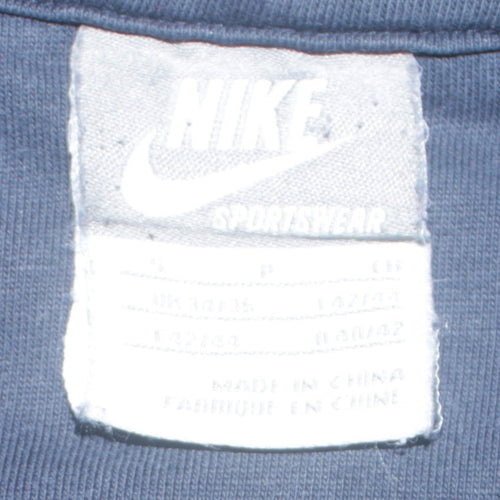 Nike Mens Blue 1/2 Zip Hooded Sweatshirt L Regular Fit