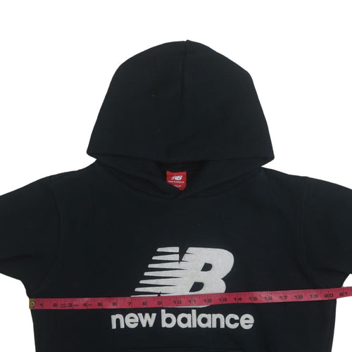 New Balance Womens Black Medium Pullover Hoodie Sweatshirt