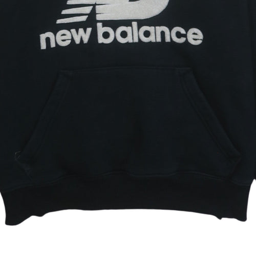 New Balance Womens Black Medium Pullover Hoodie Sweatshirt