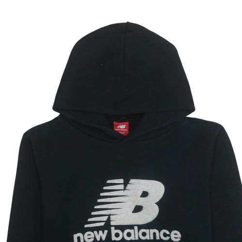 New Balance Womens Black Medium Pullover Hoodie Sweatshirt