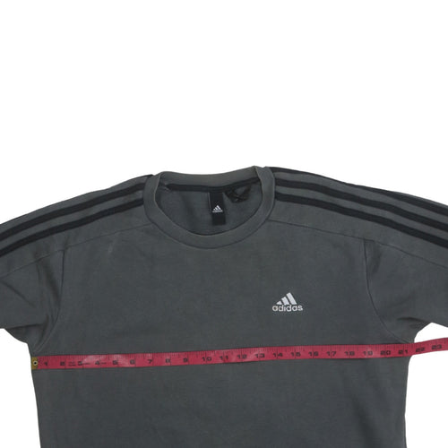 adidas Men's Grey Crew Neck Pullover Sweatshirt Size S