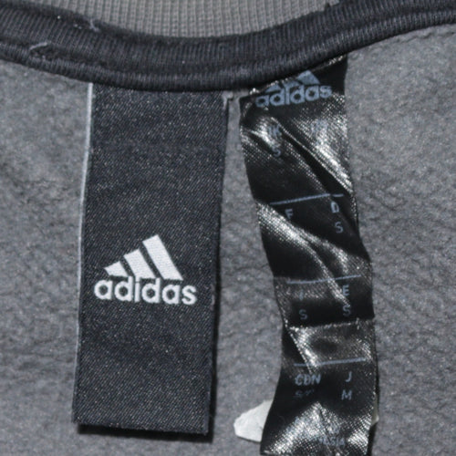 adidas Men's Grey Crew Neck Pullover Sweatshirt Size S