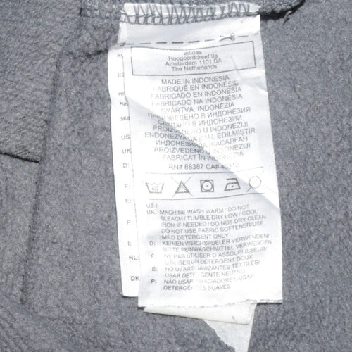 adidas Men's Grey Crew Neck Pullover Sweatshirt Size S