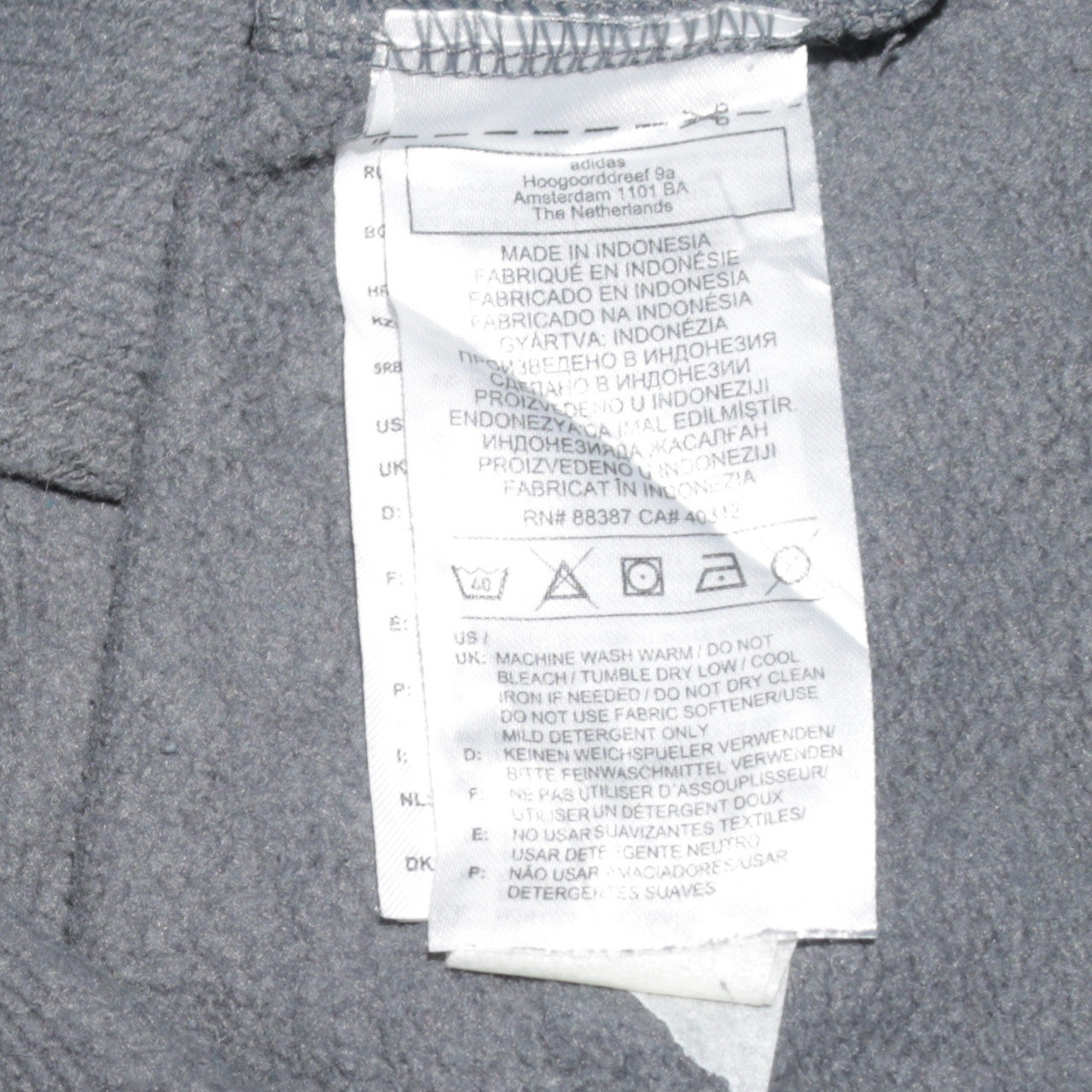 adidas Men's Grey Crew Neck Pullover Sweatshirt Size S