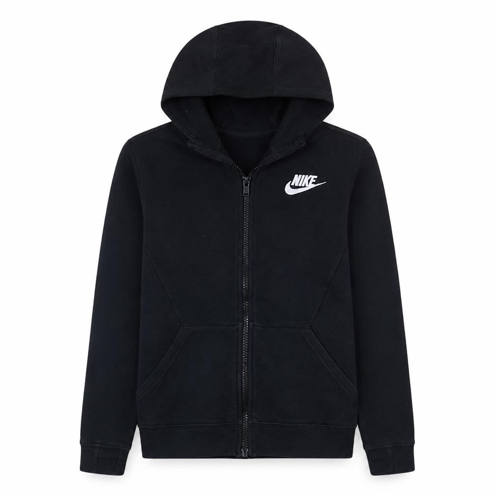 Nike Boys Black Full Zip Hoodie XL Fleece Hooded Sweatshirt
