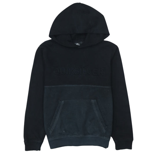 Quiksilver Women's Black Pullover Hoodie M Medium Cotton Blend Logo