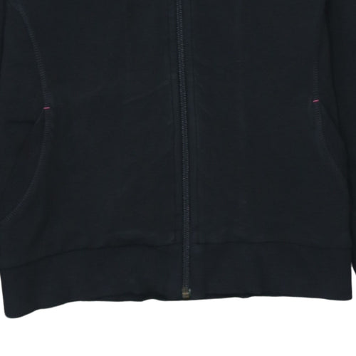Puma Womens Black Full Zip Hoodie Size 12 Hooded Sweatshirt